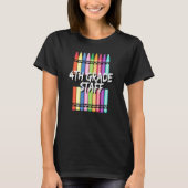 4e Vierde Klas Personeel Potloden T-shirt (Voorkant)