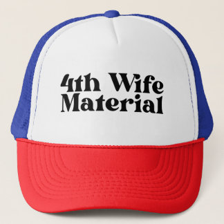 4e vrouw materiaal Trucker Hoed, Echtscheiding  Pet