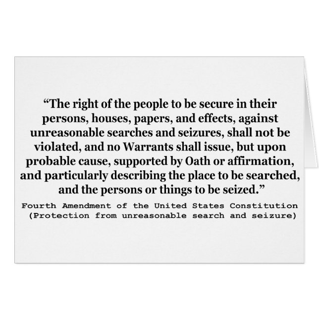 4e wijziging van de grondwet van de Verenigde Stat (Voorkant Horizontaal)