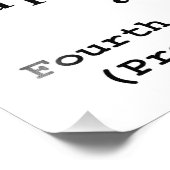 4e wijziging van de grondwet van de Verenigde Stat Foto Afdruk (Hoek)