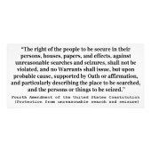 4e wijziging van de grondwet van de Verenigde Stat Foto Afdruk (Voorkant)