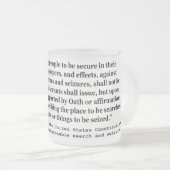 4e wijziging van de grondwet van de Verenigde Stat Matglas Koffiemok (Voorkant rechts)