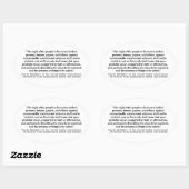 4e wijziging van de grondwet van de Verenigde Stat Ovale Sticker (Vel)