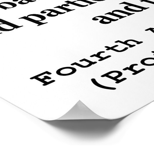 4e wijziging van de grondwet van de Verenigde Stat Poster (Hoek)