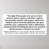 4e wijziging van de grondwet van de Verenigde Stat Poster (Voorkant)