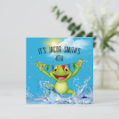 4e zeepbokskikker in water kaart (Staand voorkant)