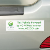 4G2GO WiMax Bumpersticker (Op auto)