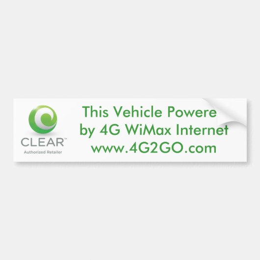 4G2GO WiMax Bumpersticker (Voorkant)