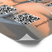 4in1 Ceremony&Seitting Chart&Bar&Menu QR-codefoto Poster (Hoek)