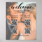 4in1 Ceremony&Seitting Chart&Bar&Menu QR-codefoto Poster (Voorkant)
