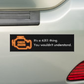 4JX1 Controlelampje - Je begrijpt het toch niet. Bumpersticker (Op auto)