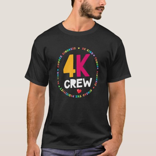 4k Crew Squad Team Leraar Kleuterschool Kinder Ele T-shirt (Voorkant)