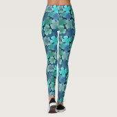 4Leaf in blauw Leggings (Achterkant)