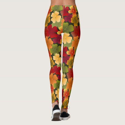 4Leaf in herfstkleuren Leggings (Achterkant)