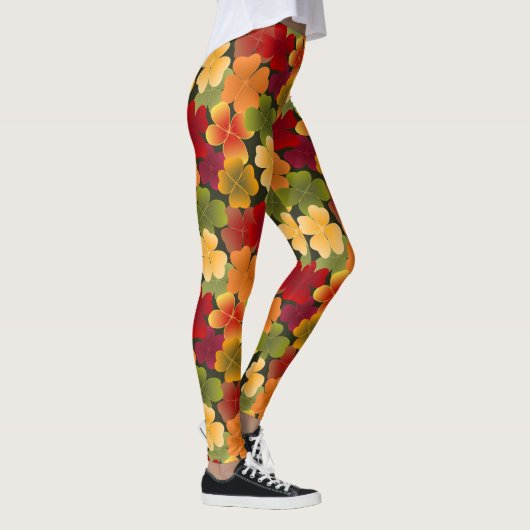 4Leaf in herfstkleuren Leggings (Rechts)