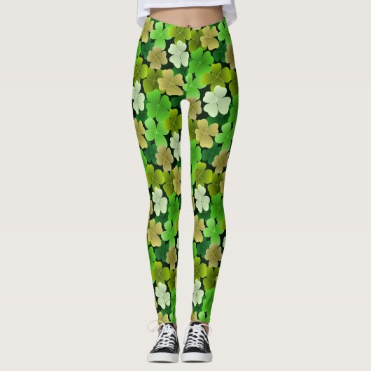 4Leaf in het groen Leggings (Voorkant)