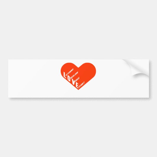 4love bumpersticker (Voorkant)
