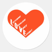 4love ronde sticker (Voorkant)