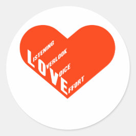 4love ronde sticker