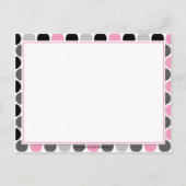 #4Modern roze grijze cirkels Recipkaarten Briefkaart (Achterkant)