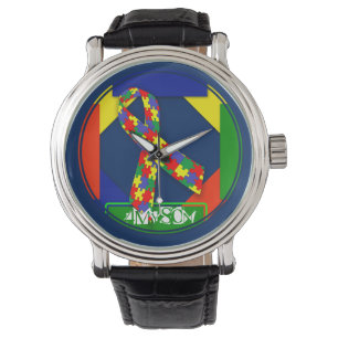 4MySon Autism  lederen riem Horloge