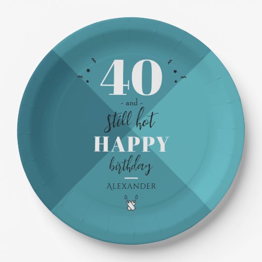 4O en nog warm Papieren Bordje (Voorkant)