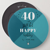 4O en nog warm Ronde Button 6,0 Cm (Voorkant /achterkant)