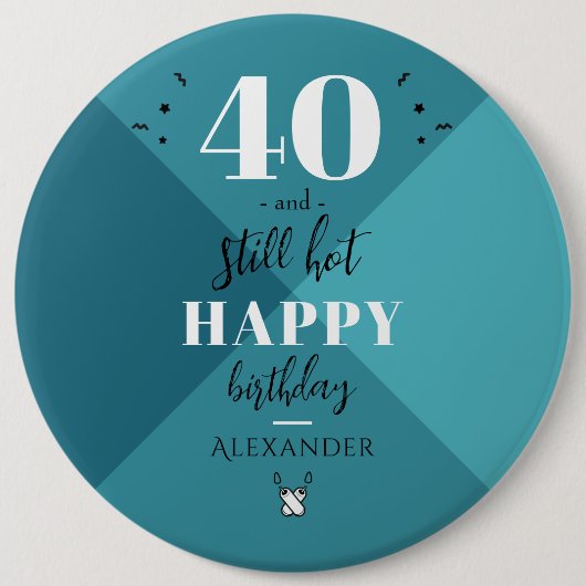 4O en nog warm Ronde Button 6,0 Cm (Voorkant)