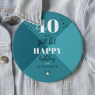 4O en nog warm Ronde Button 6,0 Cm