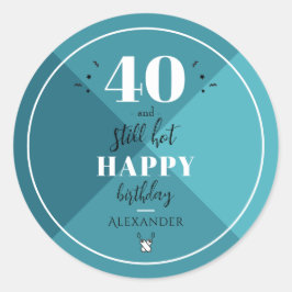 4O en nog warm Ronde Sticker