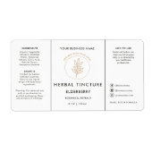 4oz Olie Drupper Tinctuur Logo Fles Etiket (Voorkant)