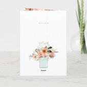 4pg Bloemige DOOP Uitnodigingen - Programma (Achterkant)