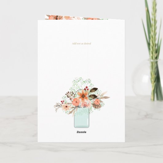 4pg Bloemige DOOP Uitnodigingen - Programma (Achterkant)