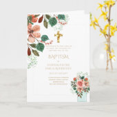 4pg Floral BAPTISM-uitnodigingen - Programma (Gele Bloem)