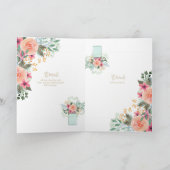 4pg Floral BAPTISM-uitnodigingen - Programma (Binnen)