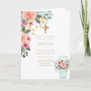 4pg Floral BAPTISM-uitnodigingen - Programma