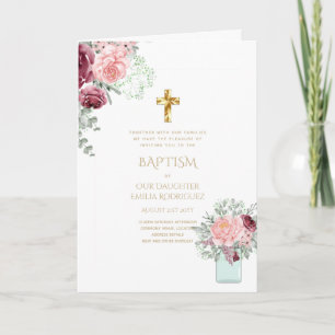 4pg Floral BAPTISM-uitnodigingen - Programma
