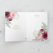 4pg Floral BAPTISM-uitnodigingen - Programma (Binnen)