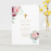 4pg Floral BAPTISM-uitnodigingen - Programma (Gele Bloem)