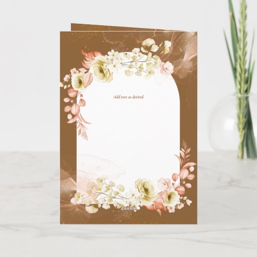 4pg Hispanic Bloem Bruiloftsprogramma Tweetalig Ch Kaart (Achterkant)