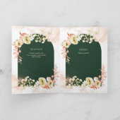 4pg Hispanic Bloemen Huwelijksprogramma Tweetalig  Kaart (Binnen)