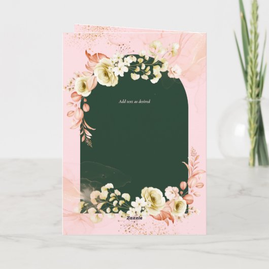 4pg Hispanic Floral Wedding Programme Bilingual Ch Kaart (Achterkant)