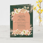4pg Hispanic Floral Wedding Programme Bilingual Ch Kaart (Gele Bloem)