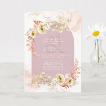 4pg Hispanic Floral Wedding Programme Bilingual Ch