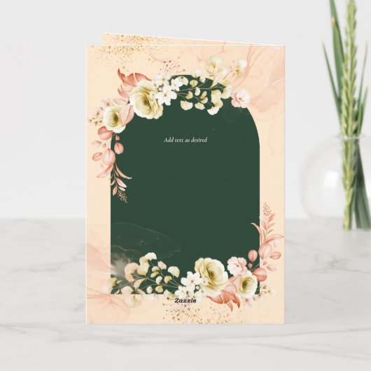 4pg Hispanic Floral Wedding Programme Bilingual Ch Kaart (Achterkant)