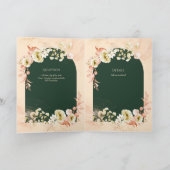 4pg Hispanic Floral Wedding Programme Bilingual Ch Kaart (Binnen)