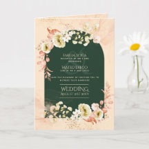 4pg Hispanic Floral Wedding Programme Bilingual Ch