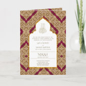 4Pg NIKAH WALIMA nodigt Red Gold  uit Kaart (Voorkant)