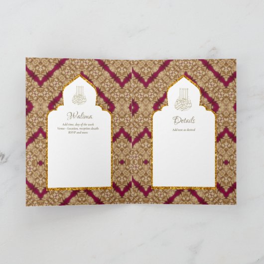 4Pg NIKAH WALIMA nodigt Red Gold  uit Kaart (Binnen)