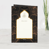 4Pg NIKAH WALIMA Uitnodiging Gouden Sierlijke Isla (Achterkant)